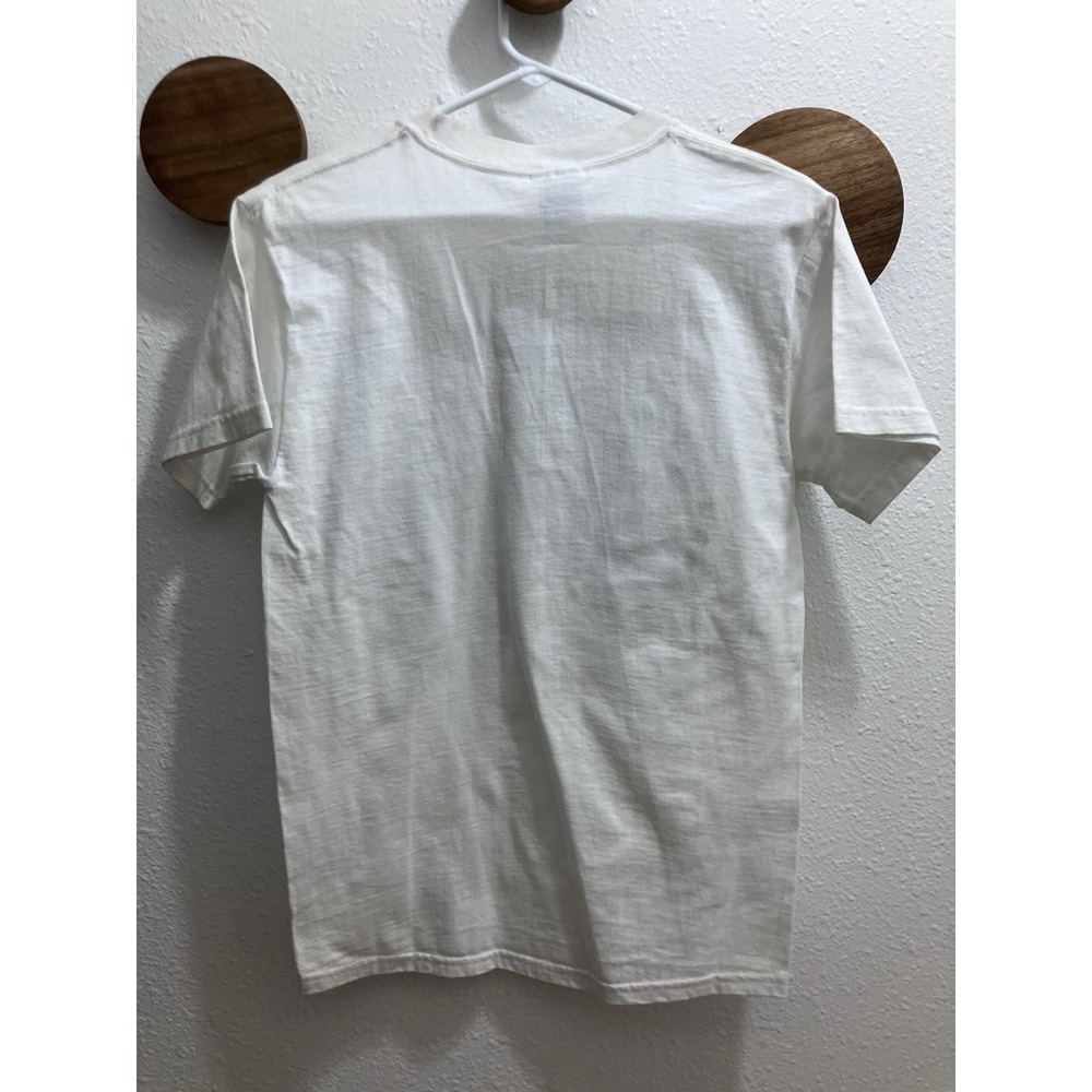 Vintage Deadstock 90s Hanes Beefy Shirt Southwestern Coyote Moon White Small - Picture 9 of 15